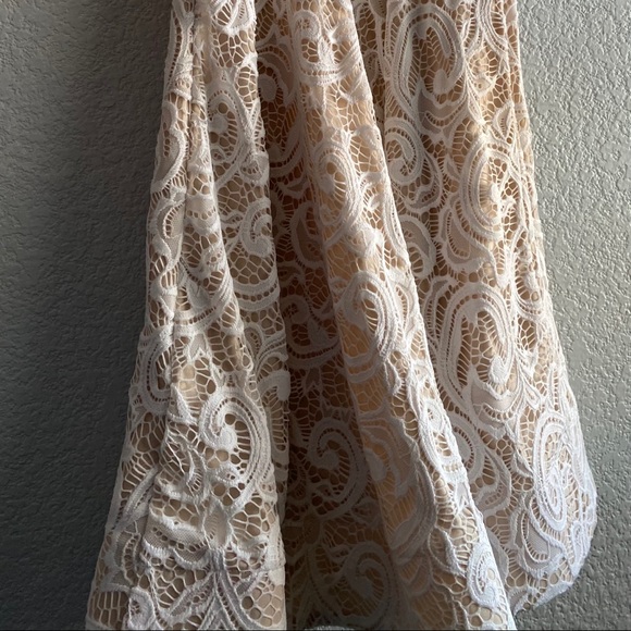 Nude and White Lace Dress From My Michelle - Picture 2 of 4